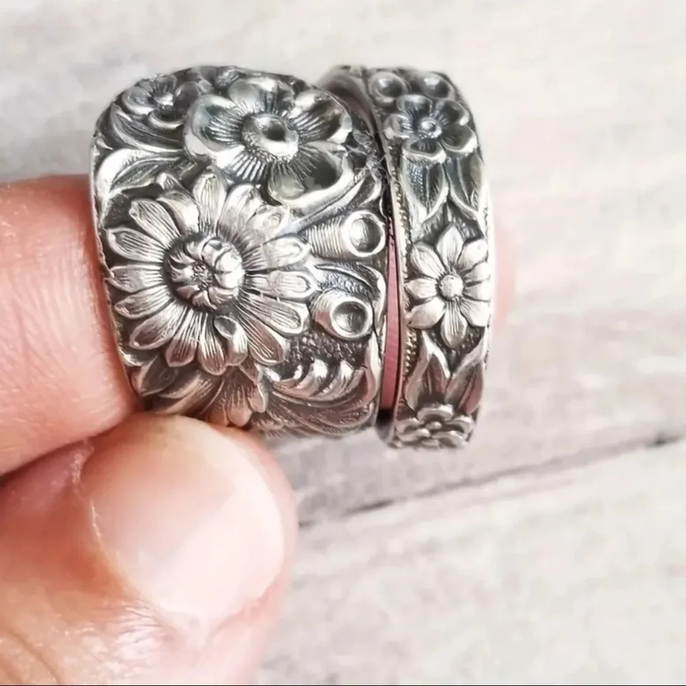 Sunflower Spoon Ring Adjustable